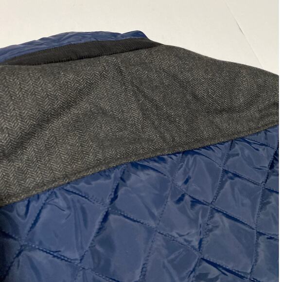 Cole Haan Quilted Size M Jacket Coat Lined Elbow Patches Chore Pockets Corduroy - Picture 14 of 14